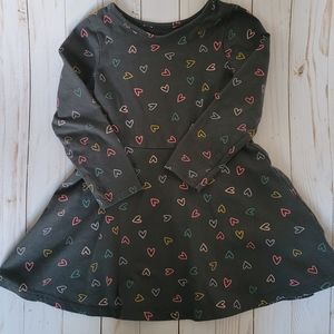 Cat & Jack 4T Heart Print Dress